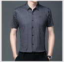 Men's Business Casual Plaid Shirt