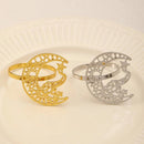 Alloy moon design napkin ring kitchen napkin holder