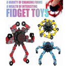 4PCS Children's DIY transforming robot fingertip toys | Adult decompression mechanical chain toys