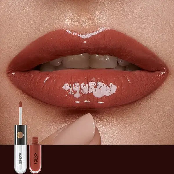 Double-end Lip Glaze Long Lasting Waterproof Lip Gloss Non-Stick Cup No-fading Lipstick