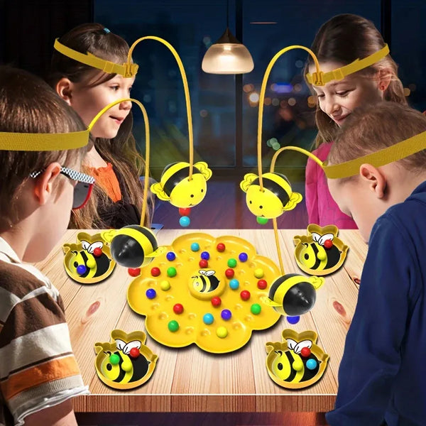 Little Bumblebee Wooden Fishing Game Toy Kit with Magnetic Poles, Numbers, Alphabet, Shapes - Preschool Montessori Educational Toddler Toys