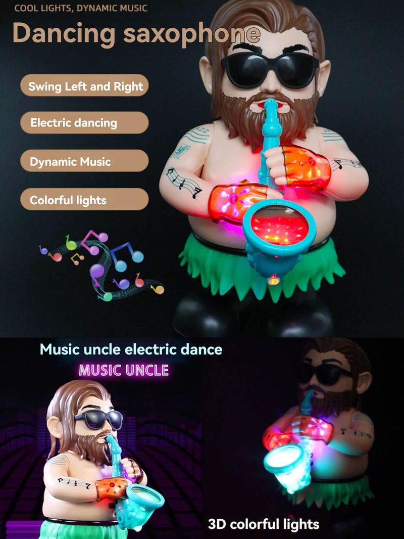 Multi-functional Electric Saxophone Dancer Toy, Children's Favorite Music and Light Interactive Fun