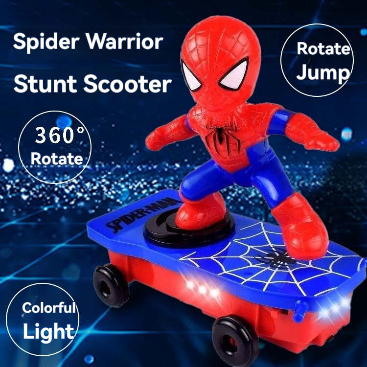 Spider-Man Stunt Skateboard 360 Degree Spinning Musical Toys