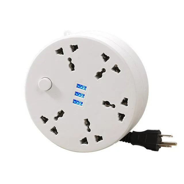 Multifunctional travel power outlet with USB and socket, suitable for various occasions