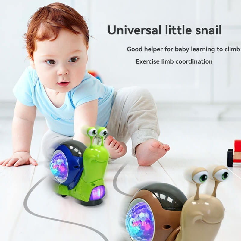 Creative All-directional Rocking Snail Toy - Children's Electric, 3D Lighting, Music Projection, Fun for the Whole Family