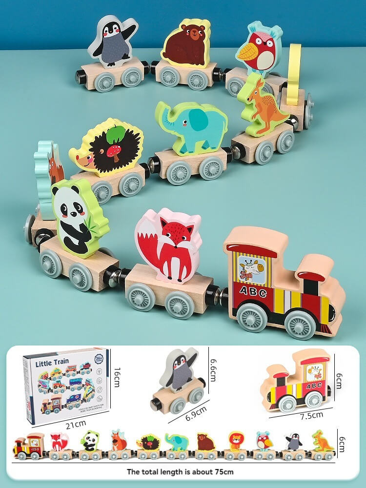 Magnetic Wooden Number Train: Early Education Toy for 1-3 Year Old Toddlers