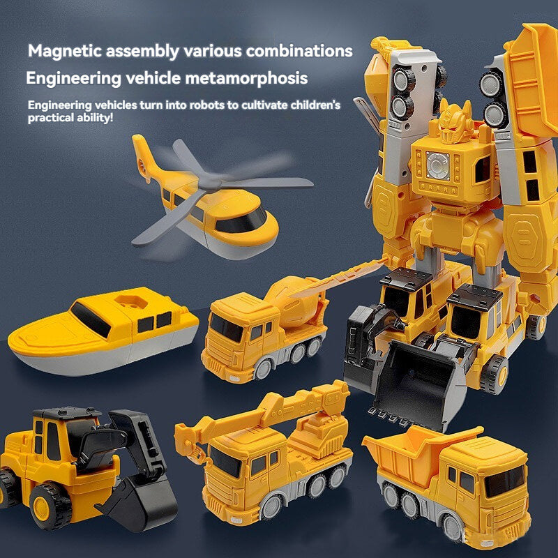 Magnetic Transform Engineering Car Assembled Toys