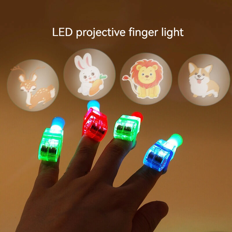 20PCS Cartoon pattern children's finger projection lamp light-emitting toys