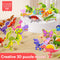 (100PCS)3D Fun Insects Stereo Puzzle Kids DIY Toys Kids Puzzle Cards