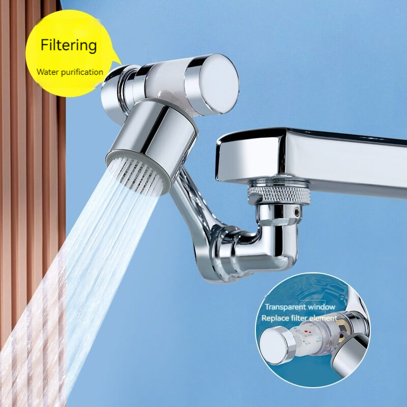 1080° Swivel Robotic Arm Brass Faucet Extender - 2 PCS