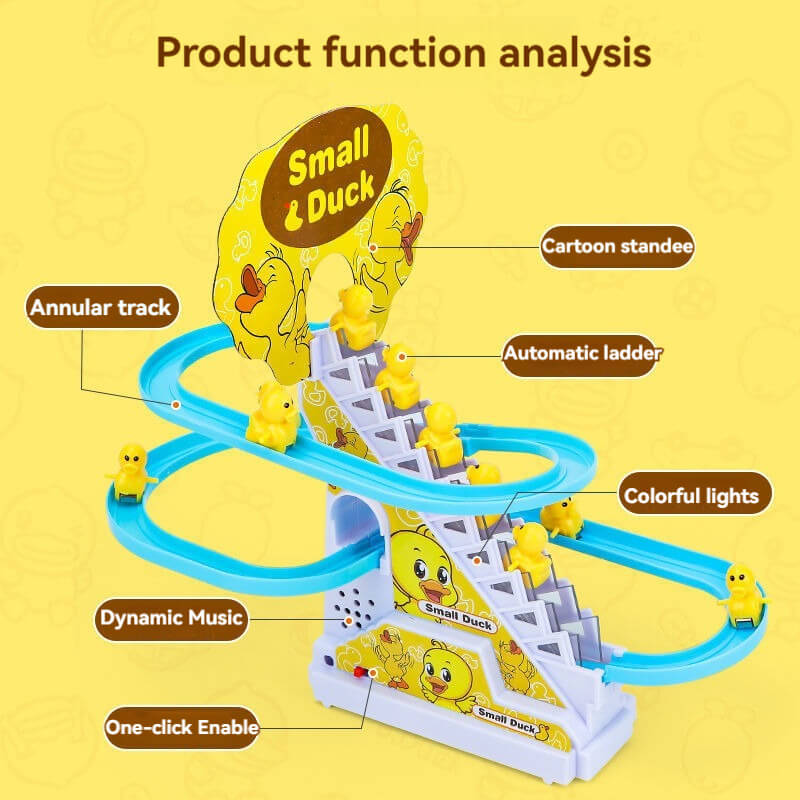 Little yellow duck climbing stairs toy (12 ducks)