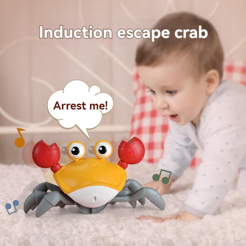 Cool and Interactive Automatic Obstacle-Avoiding Crab Toy with LED Lights and Music, a Must-Have for Kids