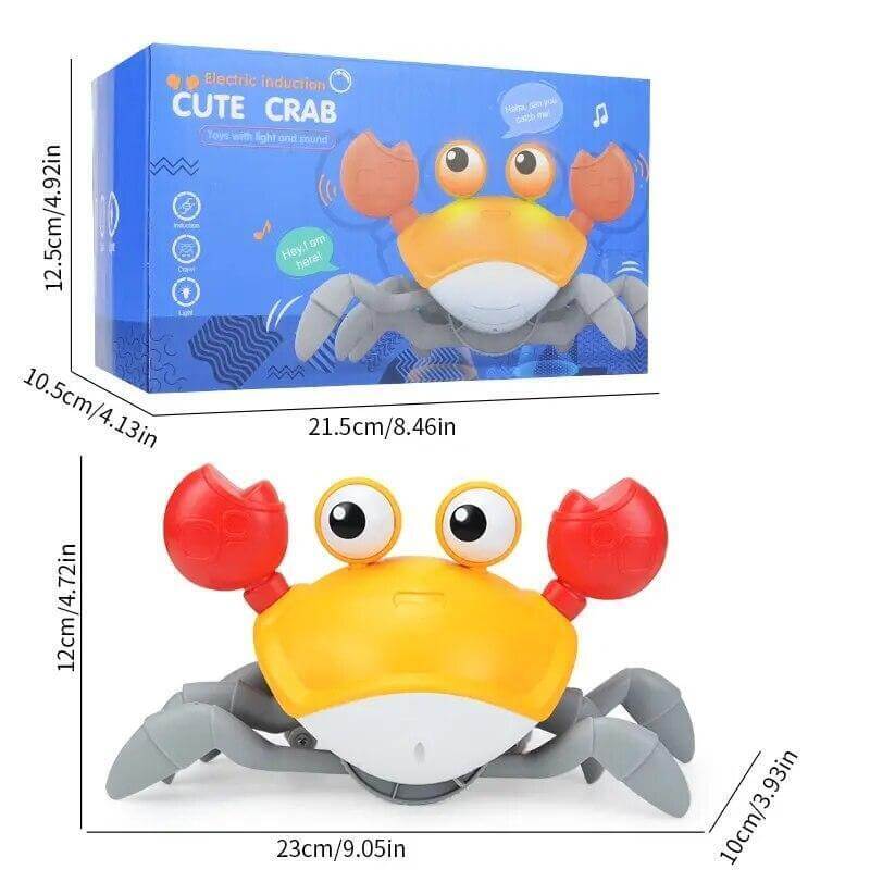 Interactive Crawling Crab Baby Toy - USB Charging, Walking, Dancing, Tummy Time Toys