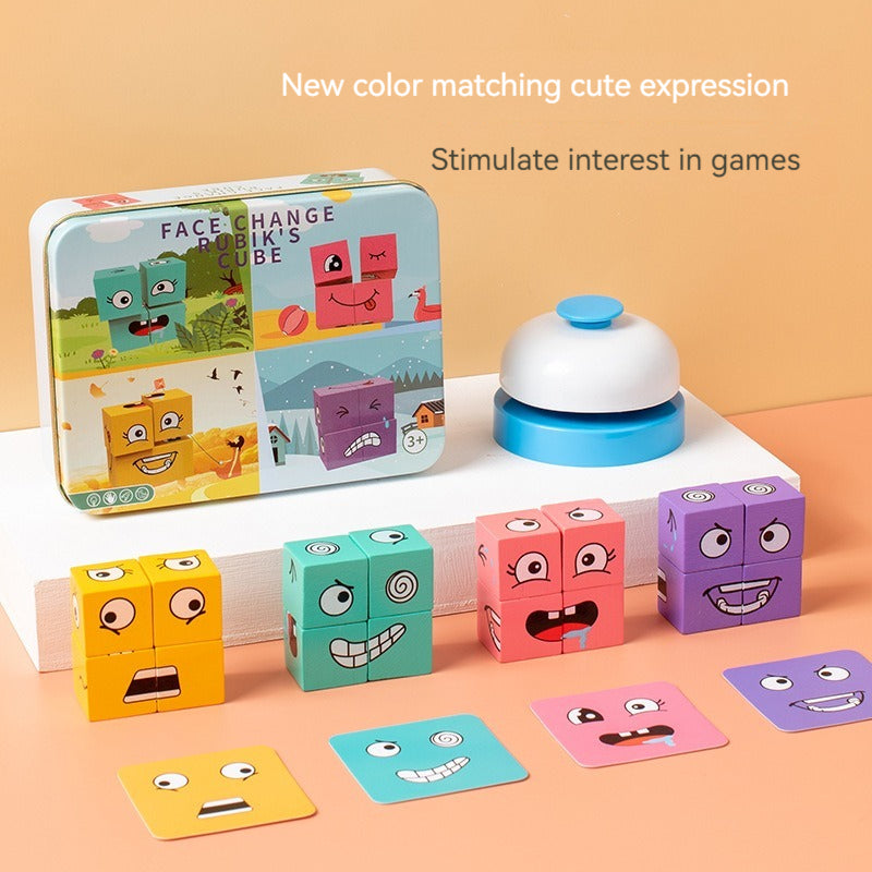 Creative Toy for Cultivating Logical Thinking and Brain Training - Expression Puzzle Blocks, Suitable for Children aged 3 and above.