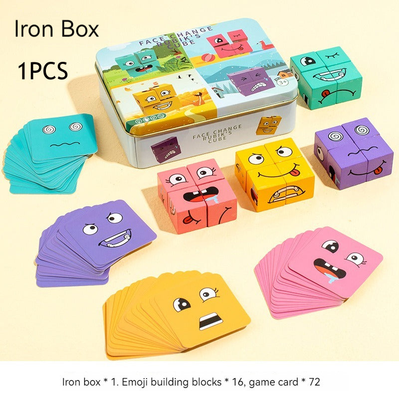 Creative Toy for Cultivating Logical Thinking and Brain Training - Expression Puzzle Blocks, Suitable for Children